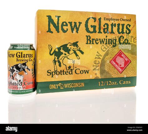 Winneconne, WI - 28 October 2023: A package of New Glarus brewing ...