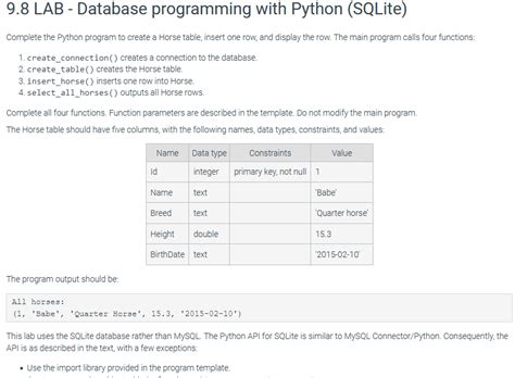 Image result for Python SQL Statements Lab
