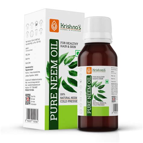 Buy Pure Neem Oil Online at Best Price – Krishna's Herbal & Ayurveda