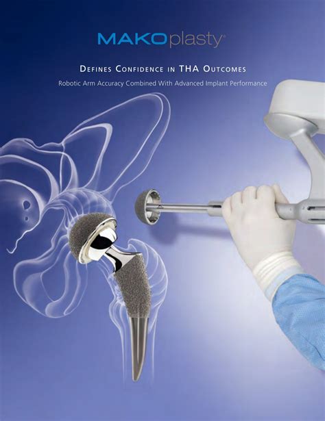 RIO ® MAKOplasty Total Hip Arthroplasty Brochure - MAKO Surgical ...