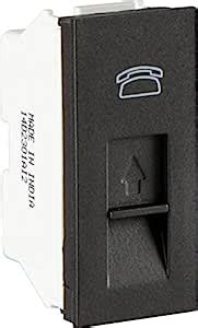 Havells Crabtree Athena 1M Tel Socket (Misty Grey), Standard ...