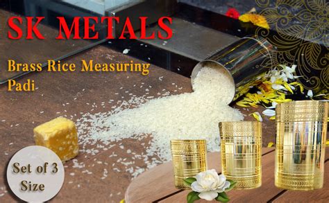 Buy SK Metals Brass Rice Measuring Padi Set of 3 Size / Online at Low ...