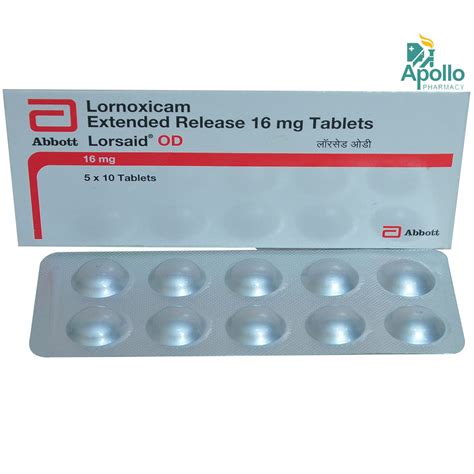 Lorsaid OD Tablet 10's Price, Uses, Side Effects, Composition - Apollo ...