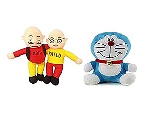 Buy Sheenu Soft Toys Doraemon with Motu Patlu ki Jodi Toy for Kids ...