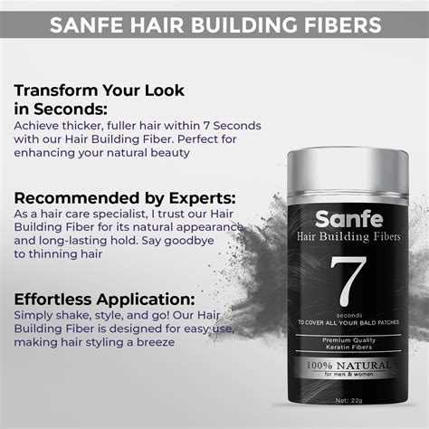 Sanfe Instant Bald Spot Covering Fibers 22gm - Black (M)