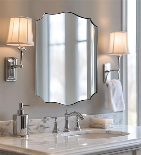 Chrome Bathroom Vanity Mirrors Wall