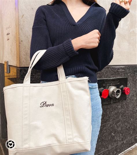 L.l. Bean boat bag | Monogrammed tote 👜 in 2024 | Boat bag, Ll bean ...