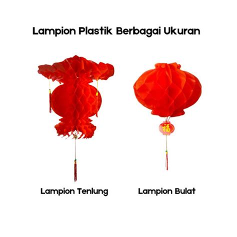 Jual Lampion Plastik Gantung Imlek Bulat Honeycomb Merah Dekorasi ...
