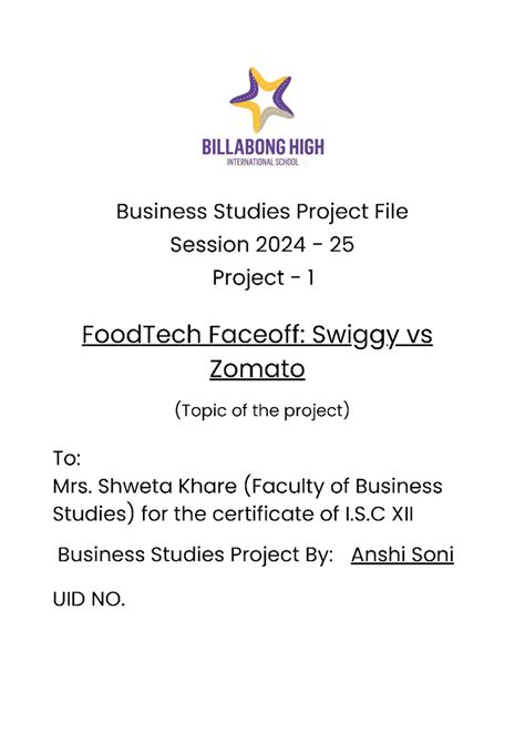 Business Studies Project File - Shweta Khare (Faculty of Business ...