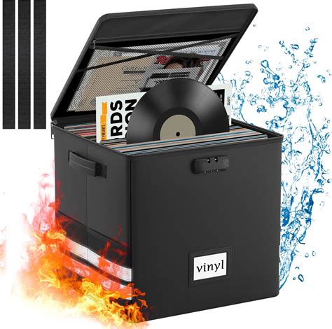 Amazon.com: DocSafe Vinyl Record Storage Box with Lock,Fireproof＆Water ...