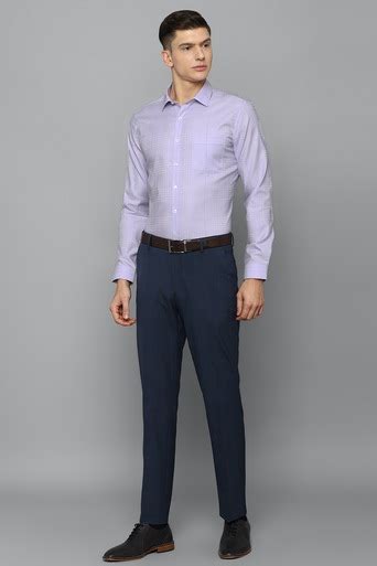 Louis Philippe Formal Shirts, Permapress Purple Wrinkle Free Slim Fit ...