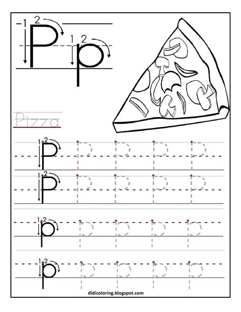 Free printable worksheet letter P for your child to learn and write ...