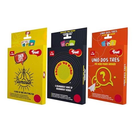 Buy Toiing Uno Dos Tres, Simon Says,& Around The Word Games Combo ...