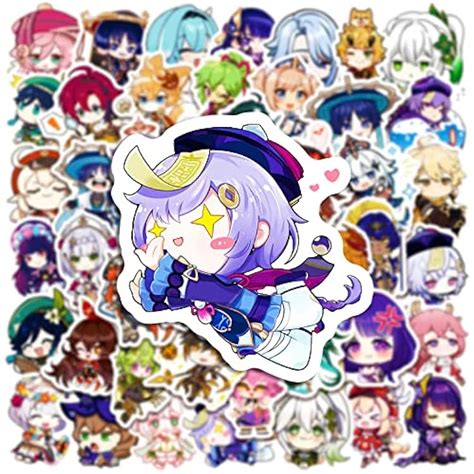 SSUMMERISHWIND Buy Chibi Genshin Impact Sticker Set Online India | Ubuy