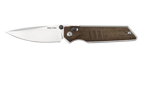 Real Steel Sacra, 7711N Natural Micarta, Stonewashed K110 pocket knife ...