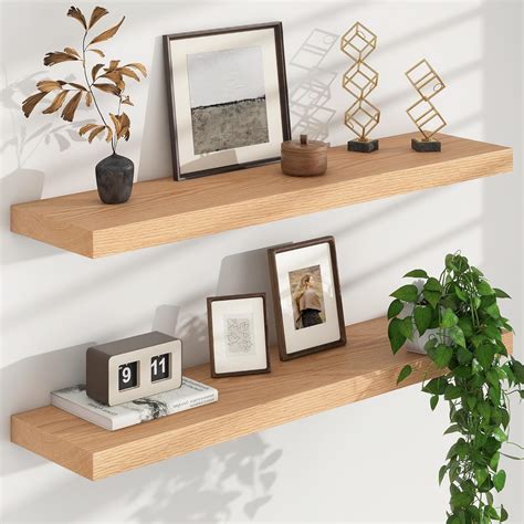Amazon.com: FLYJOE Floating Shelves for Wall, USA-Sourced Oak Wood 36 ...