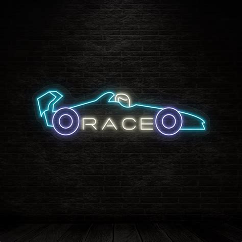 Buy Race Car Neon Sign | LED Light for Garage & Gaming Room