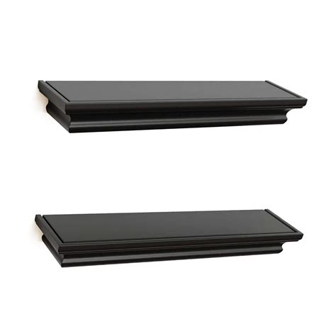 BOMID Black Floating Shelves Wall Shelves,Crown Molding Wall Mounted ...