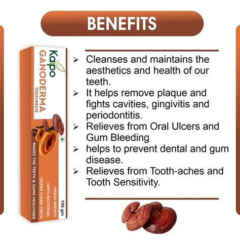 Kaipo Ganoderma Toothpaste - Fresh breath, Anti-Bacterial, Super Clean ...