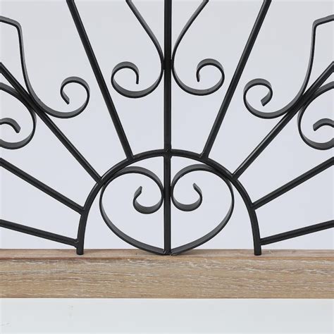 Luxen Home Wood and Metal Roma Half Moon Wall Decor at Lowes.com