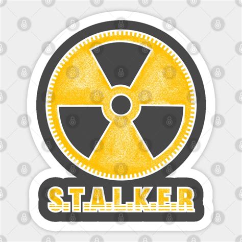 S.T.A.L.K.E.R - vintage style radioactive symbol - Stalker - Sticker ...