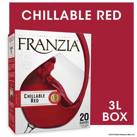 Franzia Chillable Red Blend Wine, 3 L Bag In Box, ABV 13.88% - Walmart.com