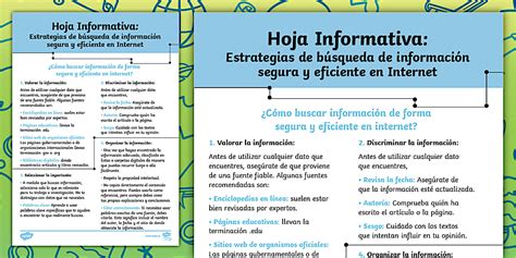 Hoja Informativa: Estrategias de búsqueda de información