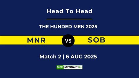 MNR vs SOB Player Battle & Head to Head Team Stats - The Hundred Mens 2025