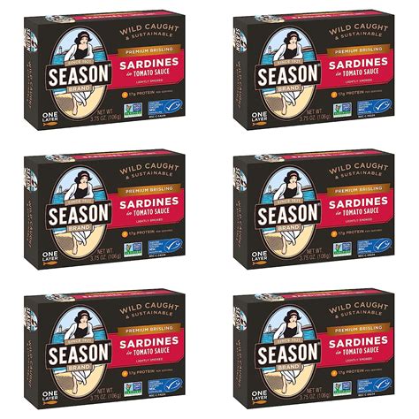 Buy Season Brisling Sardines in Tomato Sauce | Gluten Free, Keto, Omega ...