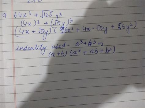 factorise 64 x cube + under root 125 y cube - Brainly.in