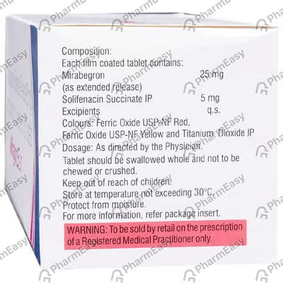 Mirago S 25 Strip Of 10 Tablets: Uses, Side Effects, Price & Dosage ...