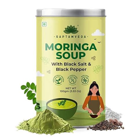 Saptamveda Organic Moringa Soup Powder - 100gm | Wholesome Superfood ...