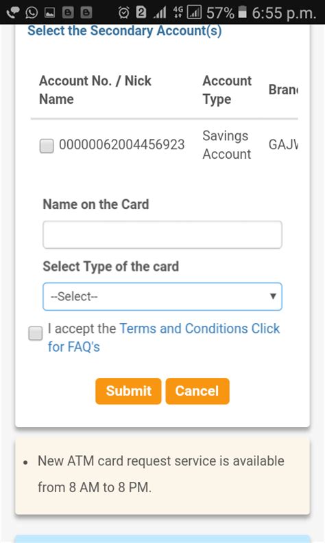 How to Apply SBI New EMV Chip Debit Card through Net Banking