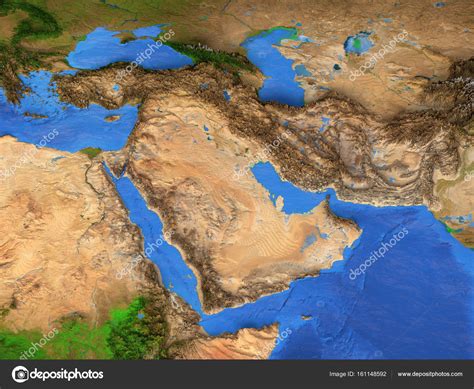 Middle East Physical Map Printable