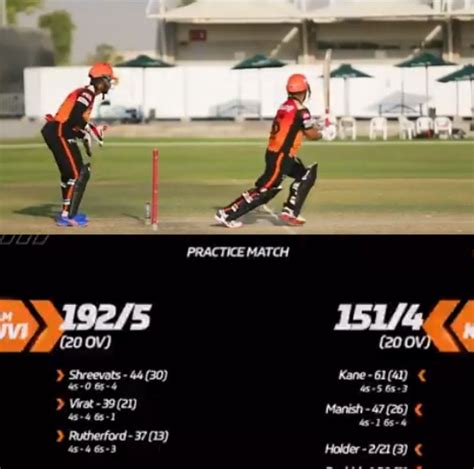 IPL 2021: [Watch] Team Bhuvi beat Team Kane in SRH’s practice match ...