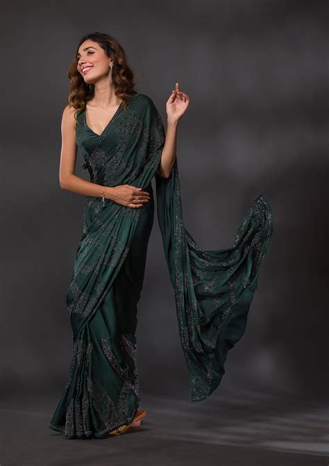 Dark Green Sarees - Buy Dark Green Sarees Online At Best Prices – Koskii
