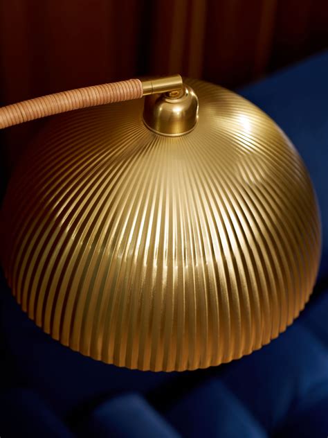 Shell Floor Lamp in Gold/Bamboo | Made