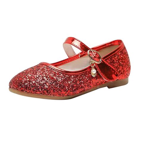 URMAGIC Flower Girls Dress Shoes Toddler Kids Wedding Party Low Heel ...