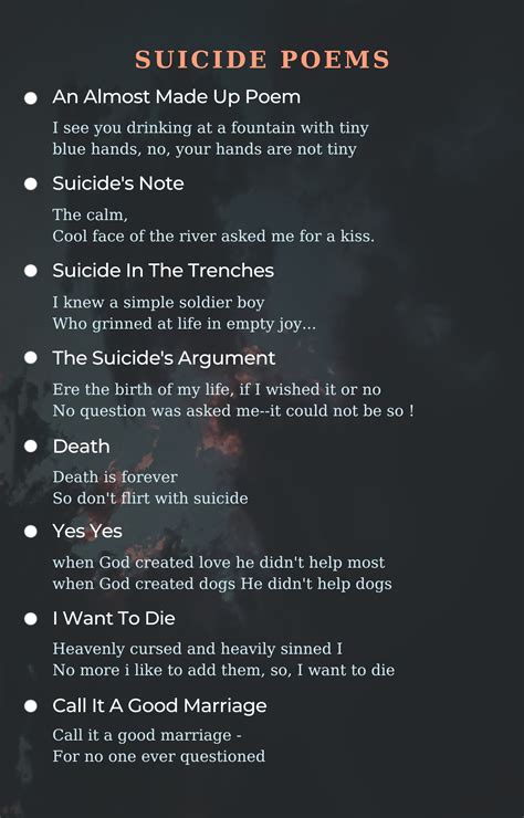 Suicidal Poems