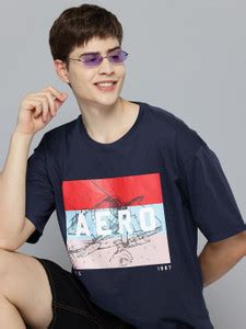 AEROPOSTALE Printed Men Round Neck Blue T-Shirt - Buy AEROPOSTALE ...