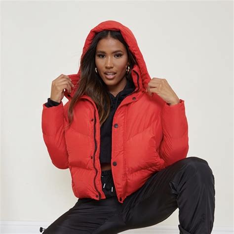 PrettyLittleThing Women's Red Jacket | Depop