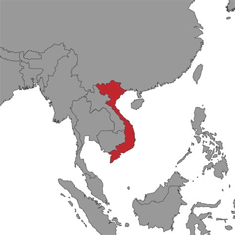 Vietnam on world map. Vector illustration. 16774018 Vector Art at Vecteezy - map of the world vietnam