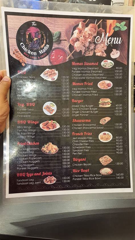 Menu at The chicken mafia, Hyderabad