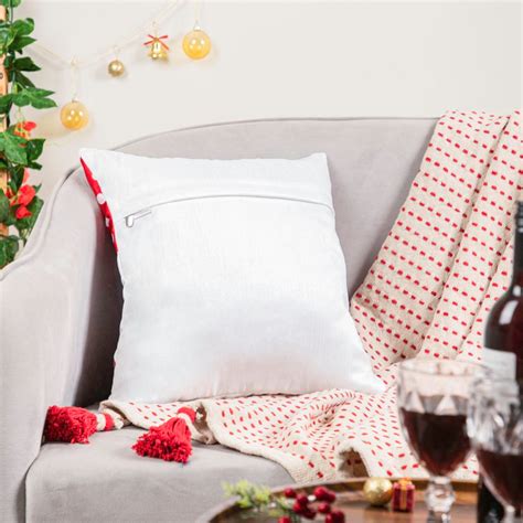 Christmas Snowman Velvet Cushion Cover 16 X 16 Inch Online - Premium ...