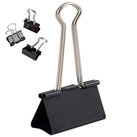 Black Metal Paper Clip BRUSTRO Assorted Clip Box | Includes 120 Paper
