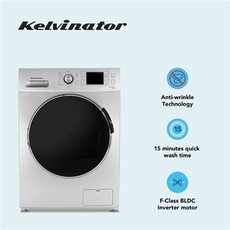 Kelvinator 8.0 Kg Front Load Fully-Automatic Washing Machine, KWF ...