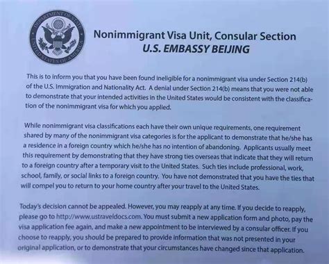 美国留学被拒签：学生签证被美国大使馆以214b拒签，什么是214b - 知乎
