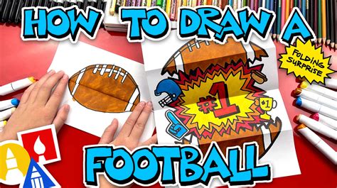 How To Draw A Football Folding Surprise - Art For Kids Hub