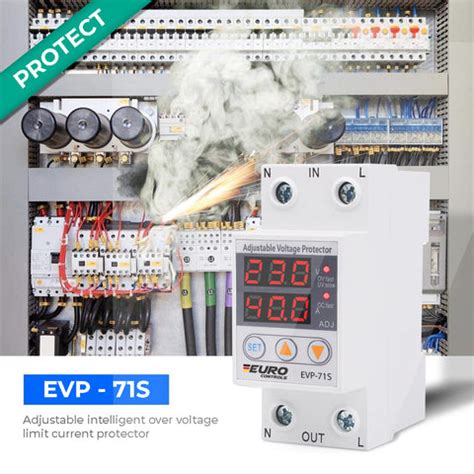 Euro EVP71S Automatic Adjustable over/Under Voltage Current Protector ...