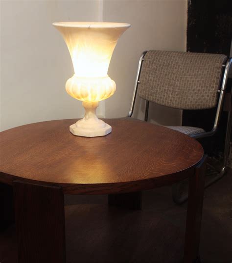 Large Spanish 1930s Neoclassical Art Deco Alabaster Urn Table Lamp at ...